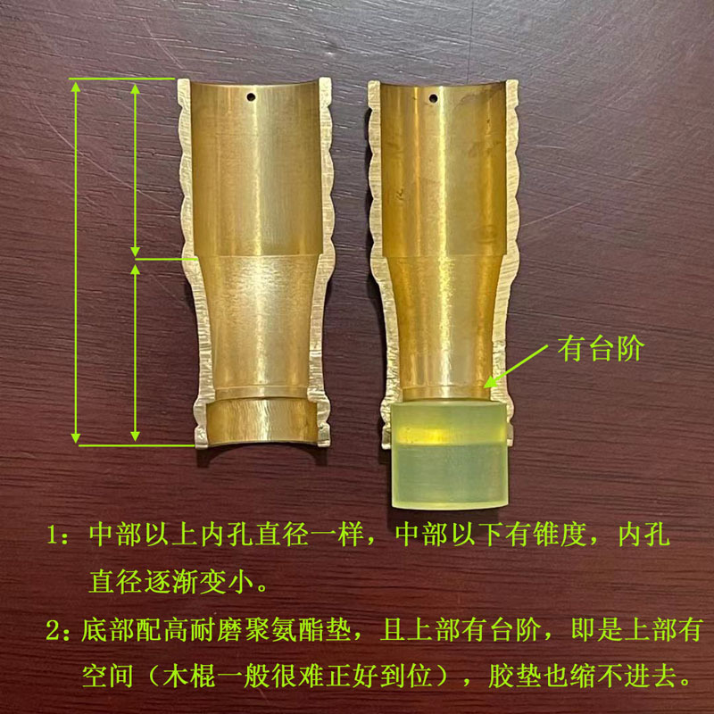 老人拐杖纯铜脚套防滑耐磨橡胶头脚垫手杖底座拐棍高档配件文明棍