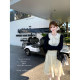 Baby doll collar patchwork lace lace sleeveless top skirt