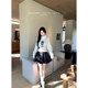Minuet ແອວສູງສອງຊັ້ນ skirt pleated