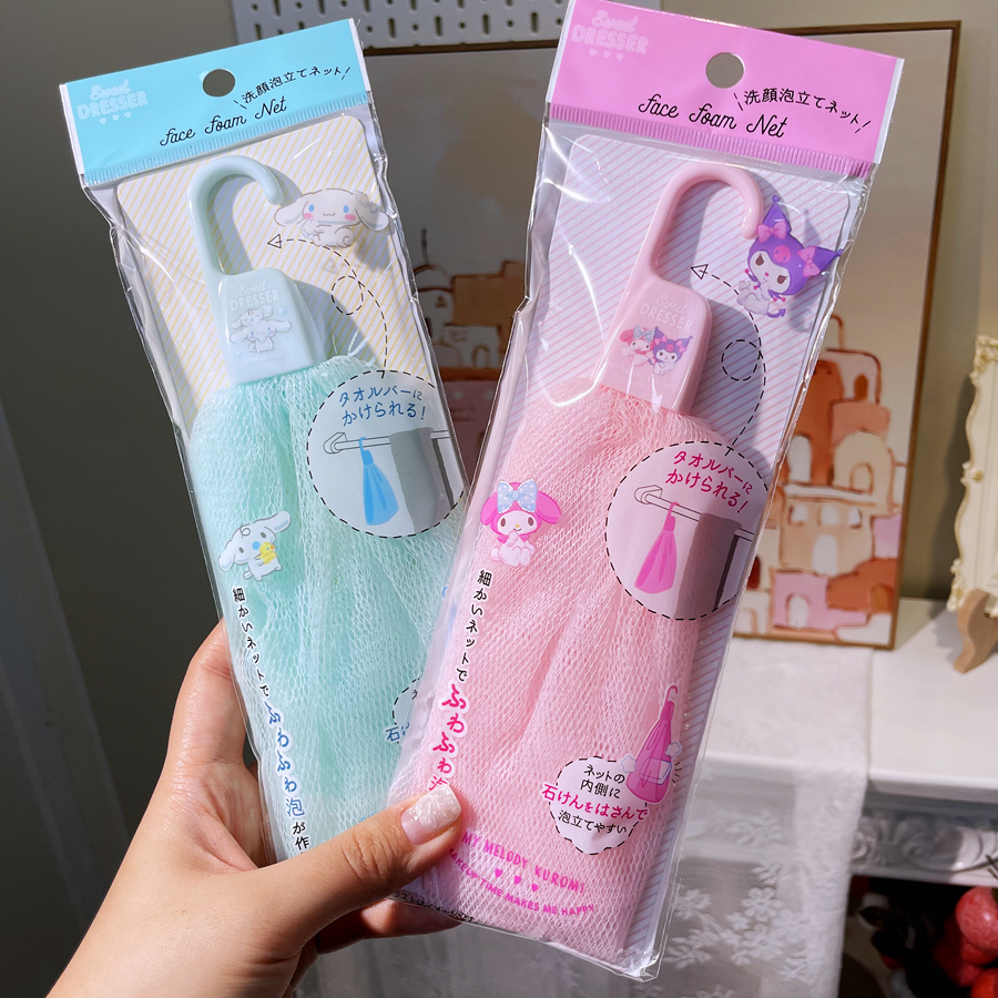 sanrio三丽鸥美乐蒂起泡网肥皂香皂网袋沐浴脸部洗面奶打泡器 - 图0