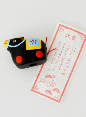 日本陶土生肖摆件可爱风新年礼物