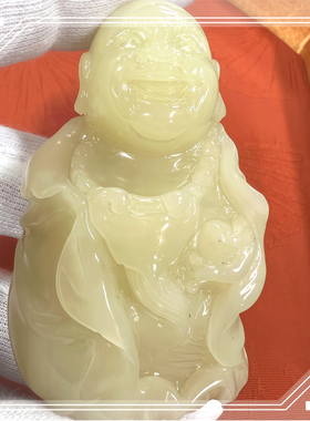 寿山石手把玩件 老性芙蓉冻石 福在眼前神童手件礼品文玩 裕和轩