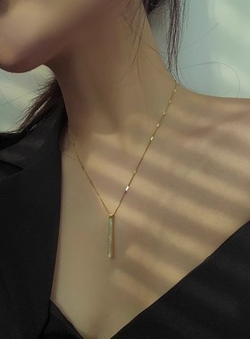 钛钢不褪色ins冷淡风长款项链