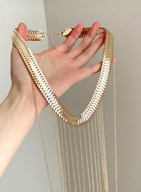 纯欲性颈带胸链女个性长款身体链