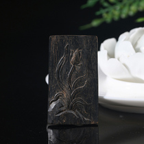 Sunken water level (orchid) 5 3 gr Brunei black chess Sunken Pendant pendant engraving pendant male and female wearing a gift