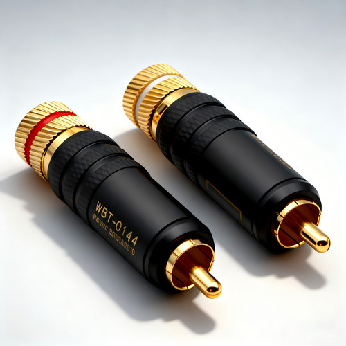 德国WBT-0144镀金信号线插头 RCA莲花头 发烧音频头 功放信号插头 - 图0