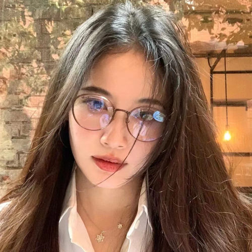 复古透明茶色软糖眼镜近视女小圆框细框长脸小脸素颜神器镜框学生 - 图0