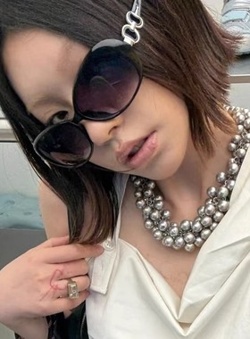 欧美复古大框蛤蟆镜墨镜高级感