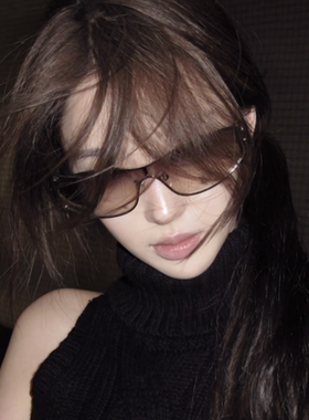 欧美复古Y2K千禧辣妹女墨镜连体