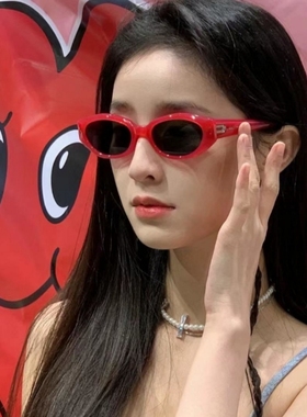 gm墨镜女款2024新款猫眼红色韩系