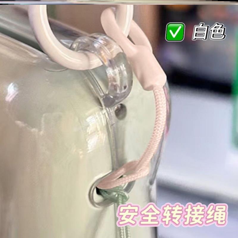 防摔防掉黑色配件挂绳挂链安心绳防丢绳加厚相机背带安全转接绳 - 图0