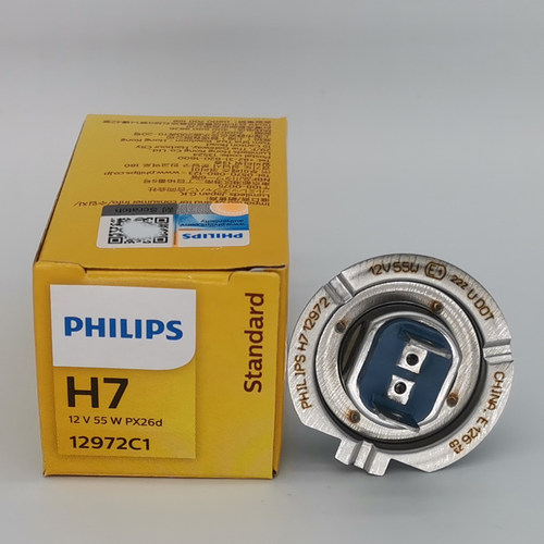 飞利浦 PHILIPS H7 12972PRC1 12V 55W PX26d增光30%两脚汽车灯泡 - 图2
