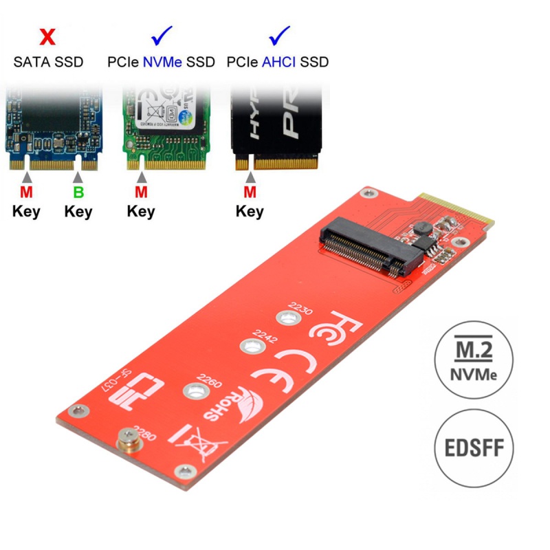 辰阳NGFF M-Key NVMe PCIe4.0 SSD转EDSFF硬盘支持Gen3/4主板 - 图2