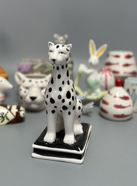 外贸孤品 动物系列陶瓷装饰摆件 置物盆 店铺家居样板房另类装饰