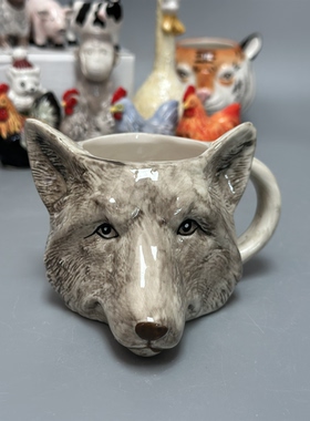 外贸孤品 动物系列陶瓷装饰摆件 置物盘桶店铺家居样板房另类装饰