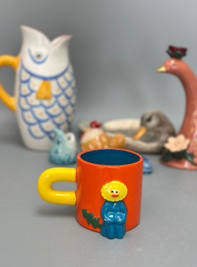 外贸孤品 动物系列陶瓷创意装饰摆件 花瓶 店铺会所家居装饰摆件