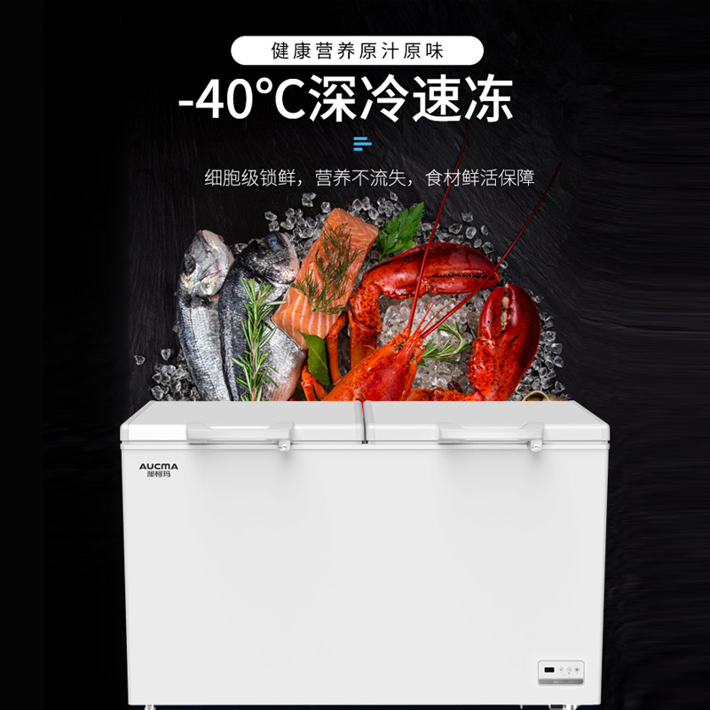 澳柯玛BC/BD-430SND商用两门大容量卧式冷柜-40℃超低温速冻冰柜 - 图0