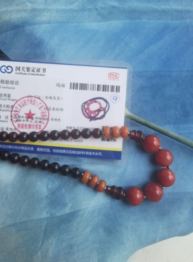 南红玛瑙项链大直径锁骨链适合女士佩戴