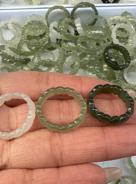 心心相印和田玉爱心指环情侣款