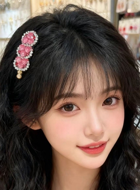 米龙原创华子水钻轻奢刘海夹