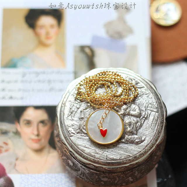 Niche twelve constellations gold-plated colorful coin pendant