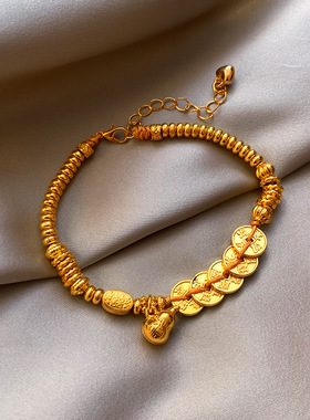 气质精致小众铜钱葫芦高级手链