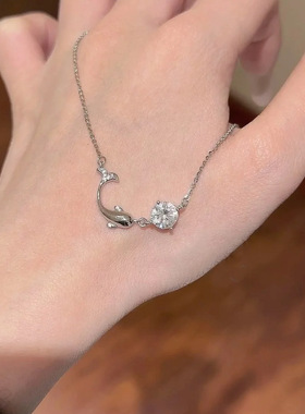 闪钻海豚项链时尚百搭新款