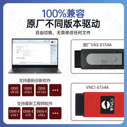 大众奥迪斯柯达专检电脑6154A诊断仪Odis软件VAS 5054在线编程 - 图0