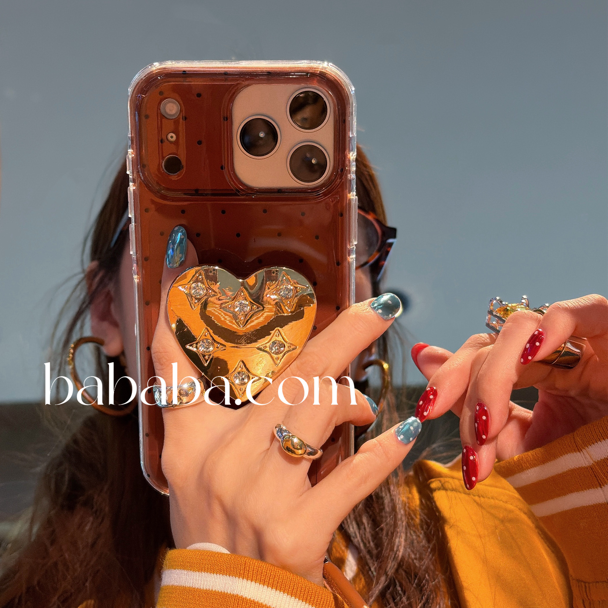 高级感波点爱心iPhone17ProMax手机壳16Pro保护套14/15pm女款13全包边个性创意小众12p半包plus潮壳,淘宝优惠券,粉丝福利购,淘宝优惠卷
