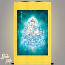 Medicine King BodhisattBodhisattva Buddha paintings Buddhist temple Silk Cloth Portrait Silk Painting Retro Scroll Hanging Paintings can be used to customize the order