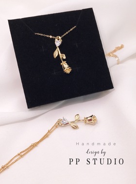 金珠原创挚爱防敏镀18k网红颈链