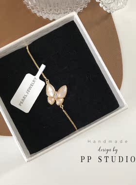 白日梦蝶/贝母蝴蝶镀镀14k金轻奢