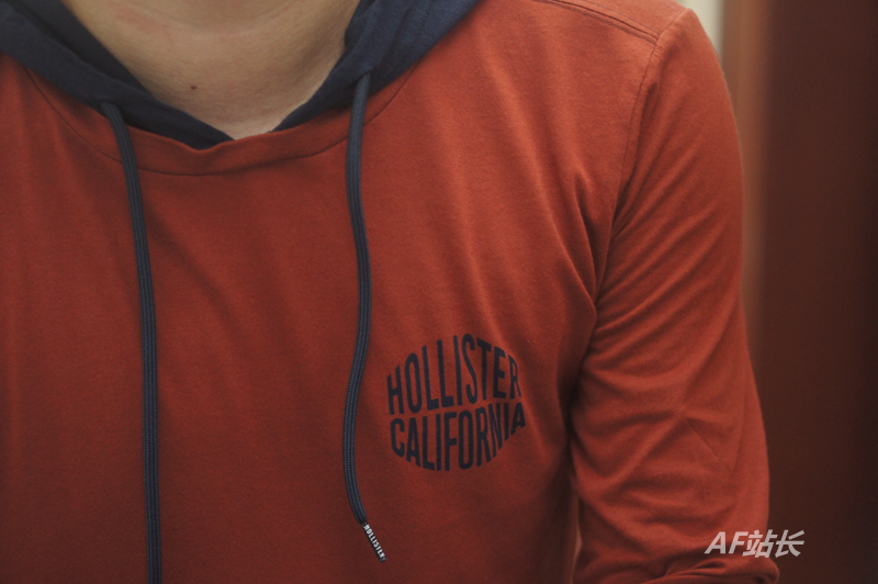 美国 AF海鸥 Hollister hco 19秋新品拼色连帽卫衣帽衫现货 男