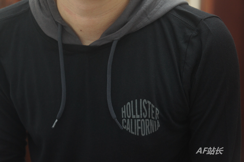 美国 AF海鸥 Hollister hco 19秋新品拼色连帽卫衣帽衫现货 男