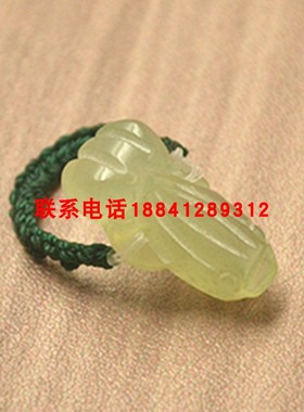 岫玉知了戒指一鸣惊人指环戒