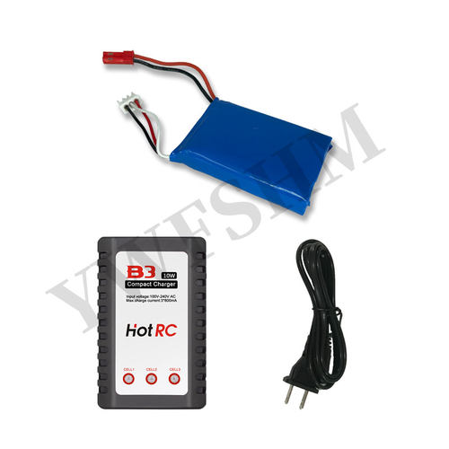 航模遥控器改装控电2s 7.4v 1000mAh锂电池迈克MC6C 8B E7 E7S - 图0