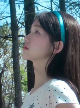 韩系港风显白蓝色发箍高级感高颅顶外出百搭洗脸头箍女2026新款