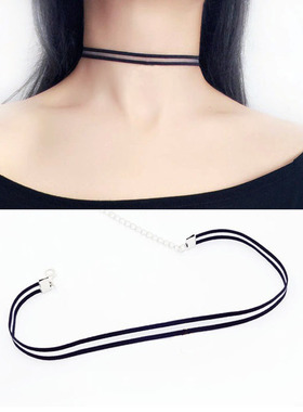 弹力魔鬼也心碎蕾丝锁骨链女项链