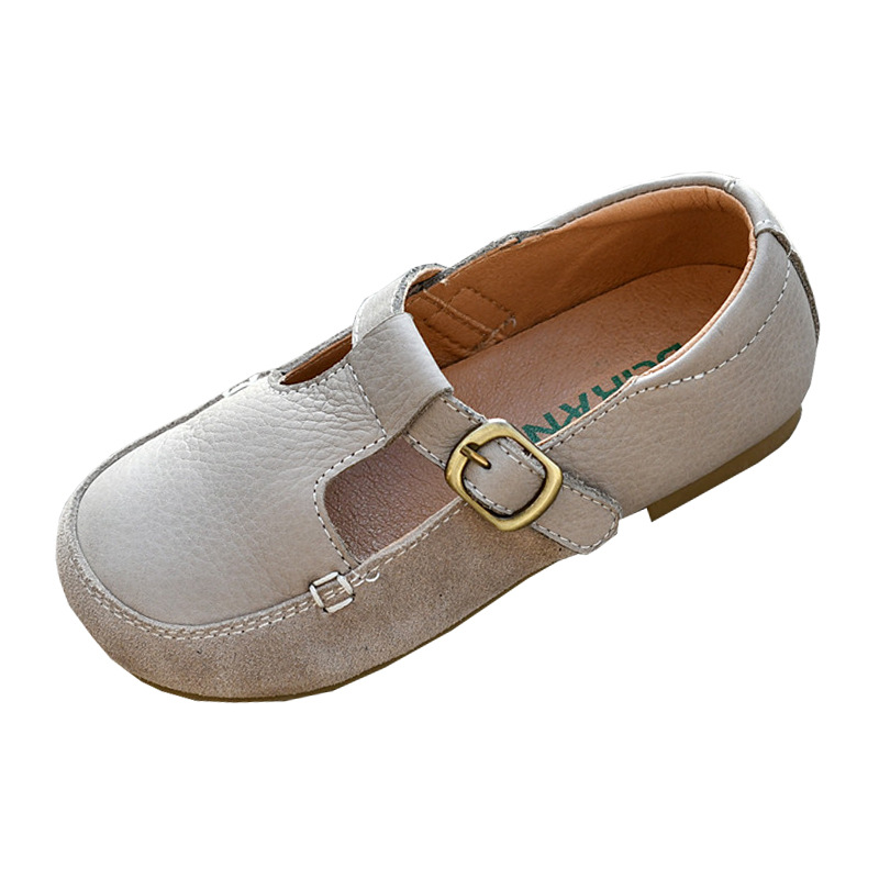 女童真皮儿童鞋春秋款透气单鞋校园黑皮鞋新款宝宝小女孩软牛皮潮 - 图3