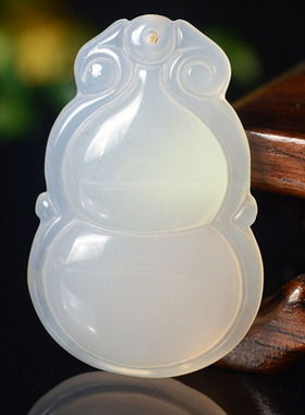 天然玛瑙玉髓葫芦圆满挂件吊坠