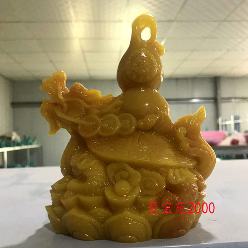 仿黄龙玉龙龟摆件玉葫芦龙龟龙头龟身客厅玄关办公室店铺招财摆设 - 图1