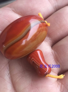 玛瑙三通佛塔一套项链配饰