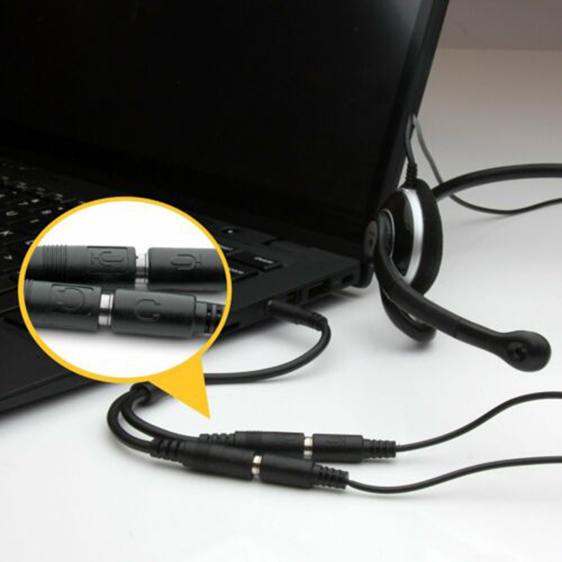 1Pc 3.5mm Stereo Audio Male To 2 Female Adapters Converters - 图0