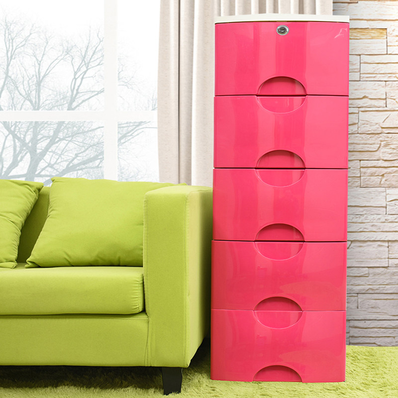 抽屉式带锁储物收纳柜婴儿衣柜塑料宝宝衣柜儿童加厚五斗柜箱多层,淘宝优惠券,粉丝福利购,淘宝优惠卷