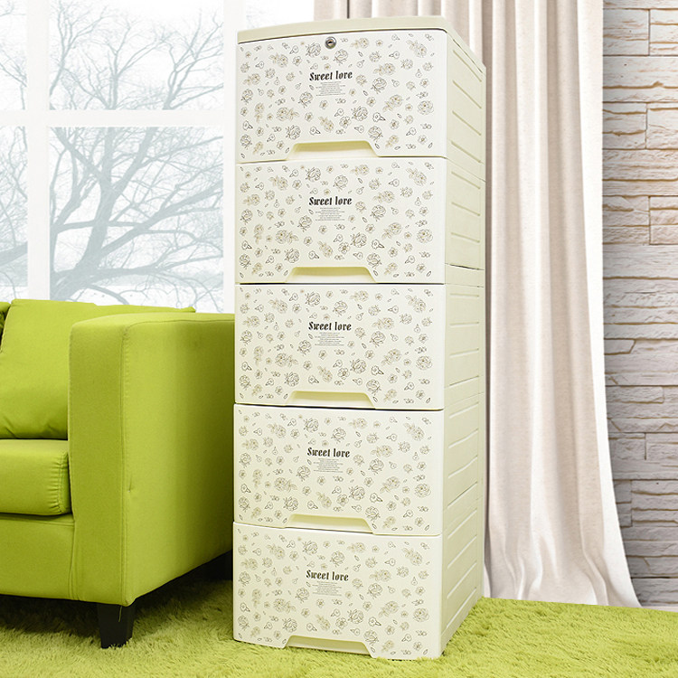 抽屉式带锁储物收纳柜婴儿衣柜塑料宝宝衣柜儿童加厚五斗柜箱多层,淘宝优惠券,粉丝福利购,淘宝优惠卷