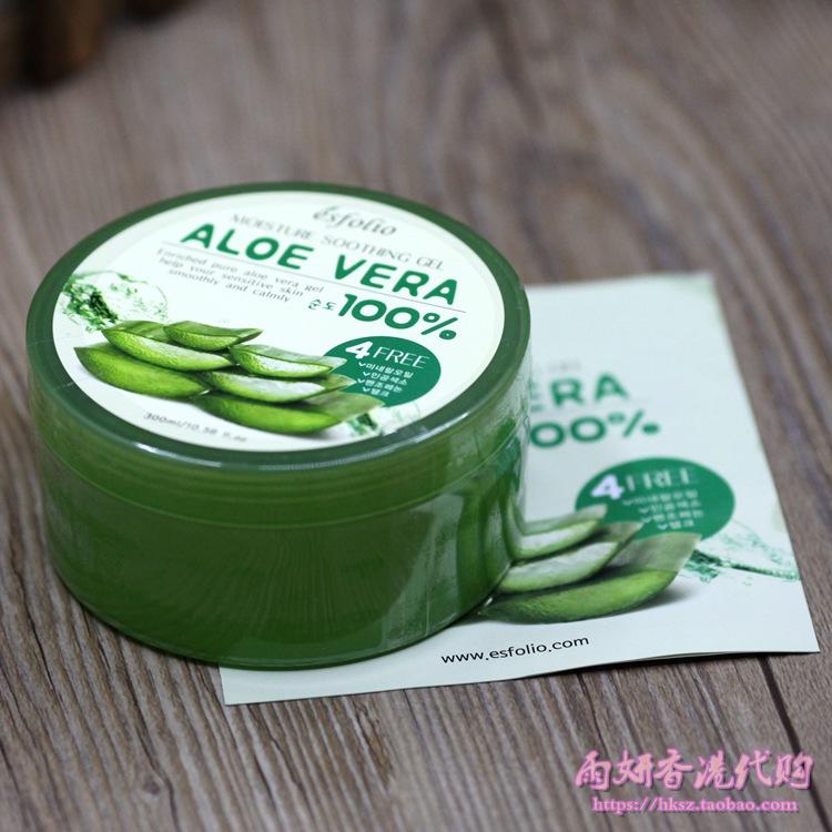 6个装 韩国芦荟胶esfolio正品aloe vera芦荟胶100%保湿补水 包邮 - 图2