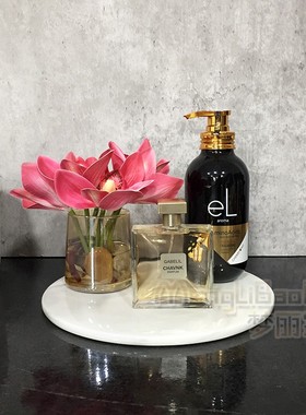 轻奢风浴室桌面摆件大理石托盘