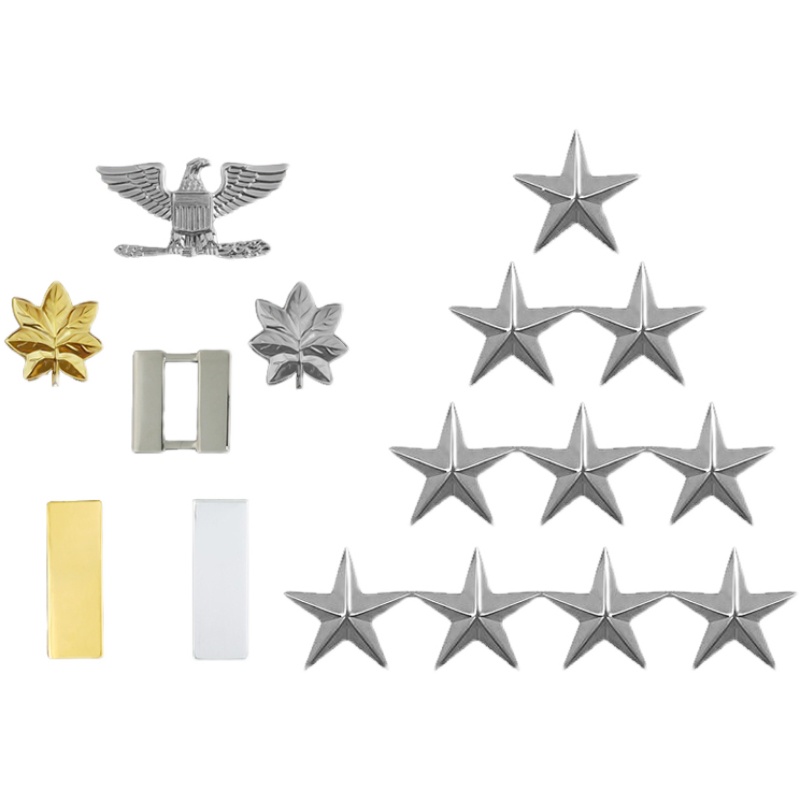 USMC陆战队专用军衔将军上尉上校领章肩章帽徽US金属帽徽领花徽章 - 图3