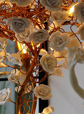 【本尼家】铁艺陶瓷轻奢高档落地灯客厅卧室现代装饰床头灯