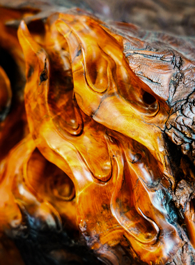 【本尼家】中式纯手工阿里山神木雕刻《达摩祖师》艺术品玄关摆件